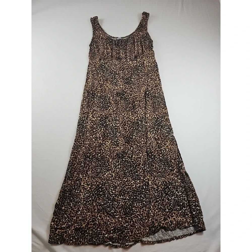 Old Navy Women's Cheetah Sleeveless Dress Size‎ S , Casual, Stretch, Midi